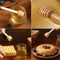 25 mini wooden honey sticks, 3-inch honeycomb dipper, perfect for honey jars, drizzle, and wedding favors.